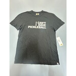 Rally Club T Shirt Men's Medium Black I Can't I Have Pickleball Graphic NWT